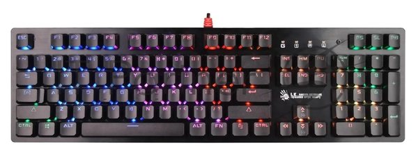 Клавиатура Bloody B810R проводная, USB Type-A, чёрный