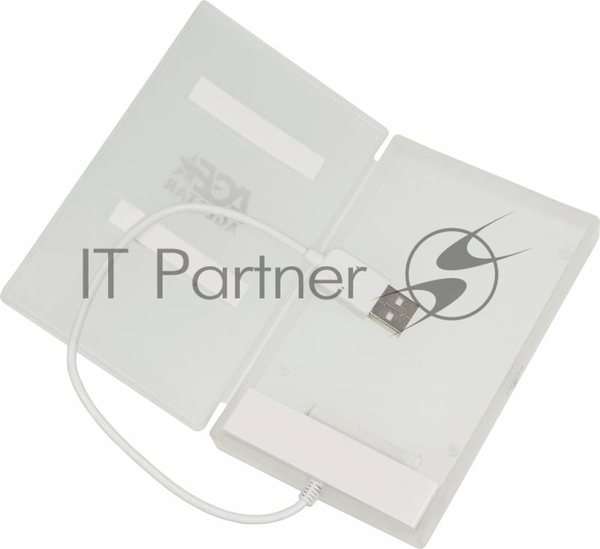 Контейнер для HDD AgeStar Внешний корпус 2.5" SATA HDD/SSD AgeStar SUBCP1 (WHITE) USB 2.0, пластик, белый, безвинтовая конструкция