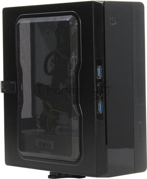 Компьютерный корпус Powerman EQ101BK slim ATX 200W Black 6117857 (8см Fan, 2* USB 3.0, Audio, PM-200ATX-PRO APFC)
