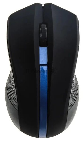 Мышь беспроводная Oklick 615MW черный/синий, 1000 dpi, радиоканал, USB, кнопки - 3
