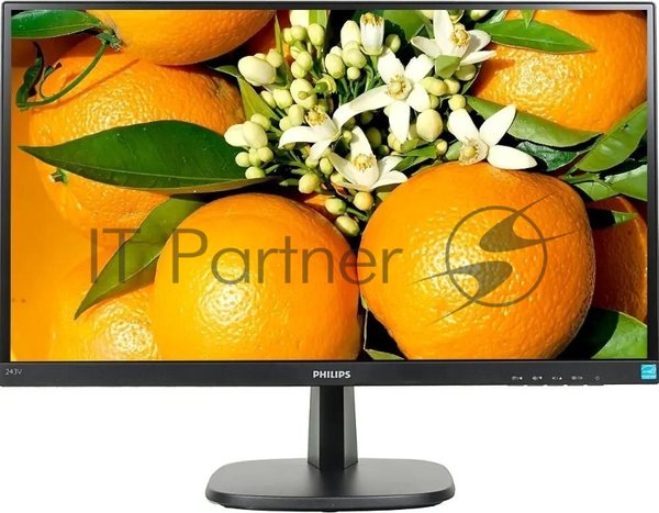 Монитор 23.8" Philips 243V7QDAB/00 IPS 1920x1080, 75 Гц, 4 мс, 16:9, 250 кд/м2, 1xHDMI, 1xDVI, 1xVGA, 1x3.5 мм, черный