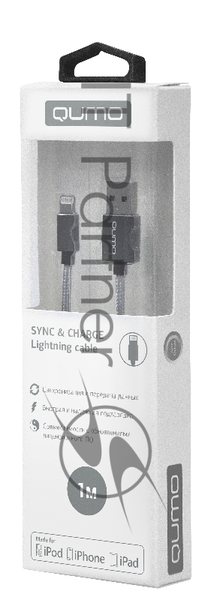 Кабель Cable Qumo MFI опл/мет 1м grey (AP300) (20718)