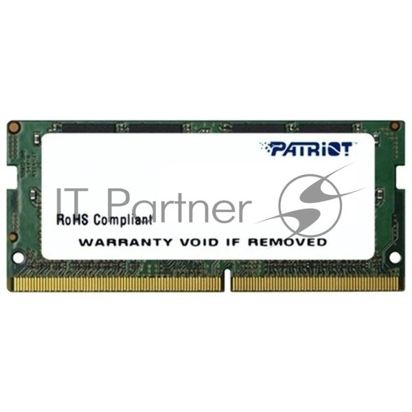 Оперативная память Patriot, DDR4, 8GB (1x8 GB), 2400 MHz, CL17, SO-DIMM