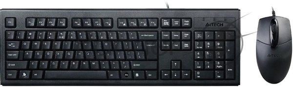Комплект клавиатура+мышь A4Tech KRS-8372 проводной, USB, 1200 DPI, чёрный