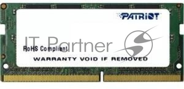 Оперативная память Patriot, DDR4, 16GB (1x16 GB), 2400 MHz, CL17, SO-DIMM
