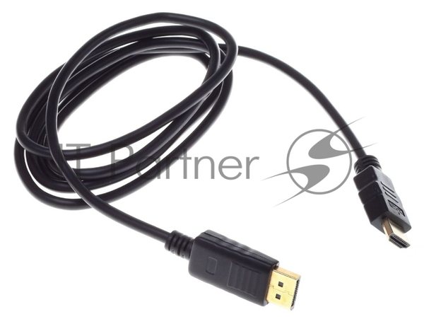 Кабель аудио-видео Buro HDMI (m)/DisplayPort (m) 1.8м. феррит.кольца позолоченные контакты черный