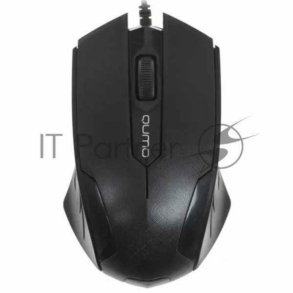 Мышь проводная Qumo Office M14 черный, 1000 dpi, USB, кнопки - 3
