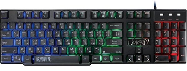 Клавиатура Qumo Dragon War Unicorn K01 проводная, USB Type-A, чёрный
