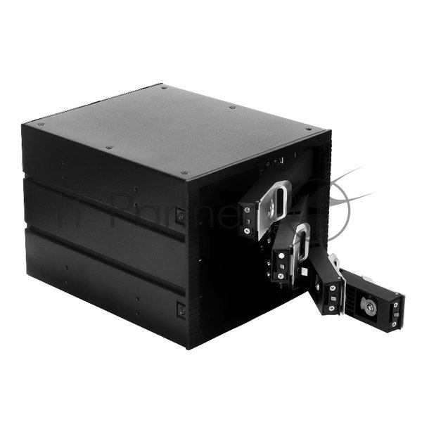 Корзина для HDD ExeGate EX264645RUS HS435-01 (универсальная, на 4*3,5" SATA/SAS HDD, занимает 3*5,25" отсека)