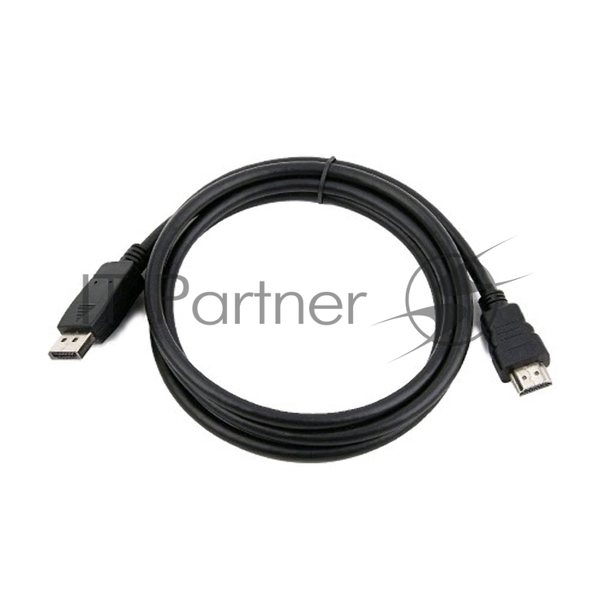Кабель Cablexpert DisplayPort->HDMI, 5м, 20M/19M, черный, экран, пакет
