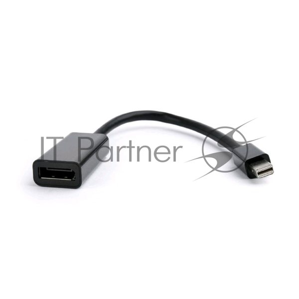 Переходник miniDisplayPort - DisplayPort, Cablexpert A-mDPM-DPF-001, 20M/20F, 16см, черный, пакет