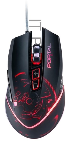 Мышь проводная Qumo Portal M39 черный, 3200 dpi, USB, кнопки - 6