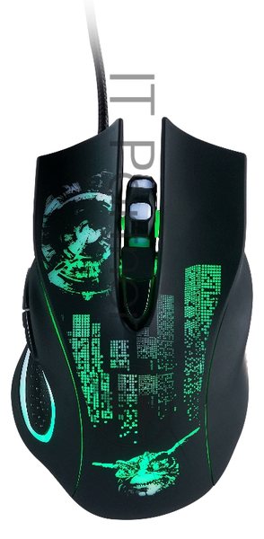 Мышь проводная Qumo Gremlin M37 черный, 3200 dpi, USB, кнопки - 6