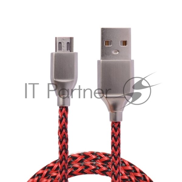 Кабель USB ACD-Titan MicroUSB - USB-A Нейлон, 1м, красно-черный