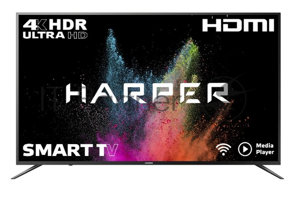 Телевизор Harper 55" 55U750TS черный LED 4K UHD 60Hz Smart TV Android 1.5GB/8GB