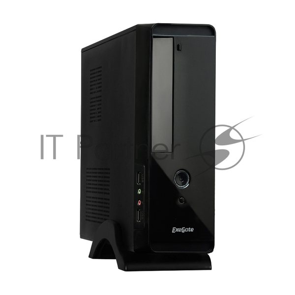 Компьютерный корпус MiniITX ExeGate MI-209 Black, miniITX/mATX, (M350, 80мм), 2хUSB, Audio