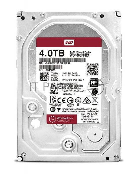 Жесткий диск WD Red Pro WD4003FFBX 4ТБ 3,5" 7200RPM 256MB (SATA-III) NAS 3.5
