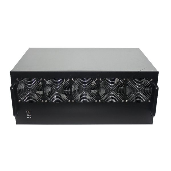 Корпус для майнинга ExeGate EX270772RUS Pro 13-430 (без БП, 2хUSB, 5хfan 120мм, места под: 13 видеокарт, 2 БП)