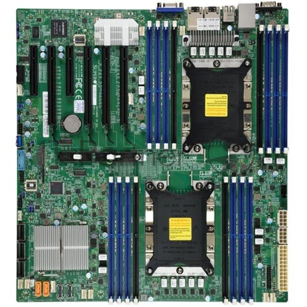 Материнская плата Supermicro MBD-X11DPI-N-B, LGA 3647, Intel C621, 16xDDR4, 14xSATA, 1xM.2, 6xPCI-E 3.0 (x16, x8), 2x 1Gb LAN, 1xVGA, 4xUSB-A 2.0, 3xUSB-A 3.2 Gen 1, 2xCOM, E-ATX, Bulk
