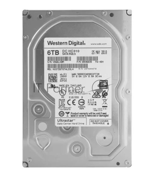 Жесткий диск Western Digital 6Tb 7200rpm HGST SATA-III 0B36039 HUS726T6TALE6L4 Ultrastar 7K6 256Mb 3.5"