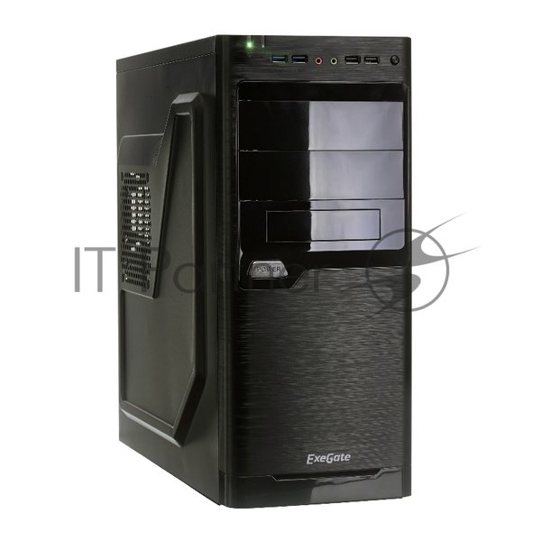 Компьютерный корпус Miditower ExeGate XP-330U Black, ATX, (XP500, Black,120мм), 2хUSB+2хUSB 3.0, Audio