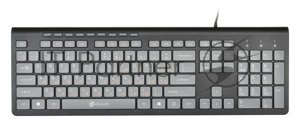 Клавиатура Oklick 480M проводная, USB, черный/серый