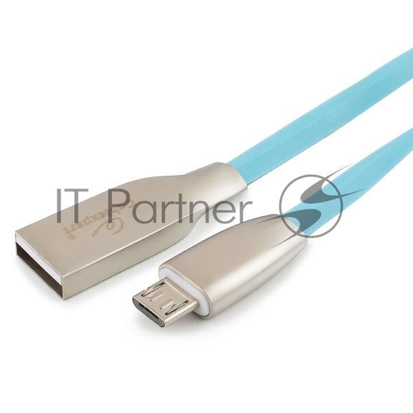 Кабель USB2.0 Cablexpert CC-G-mUSB01Bl-1M, AM/microB, серия Gold, длина 1м, синий, блистер