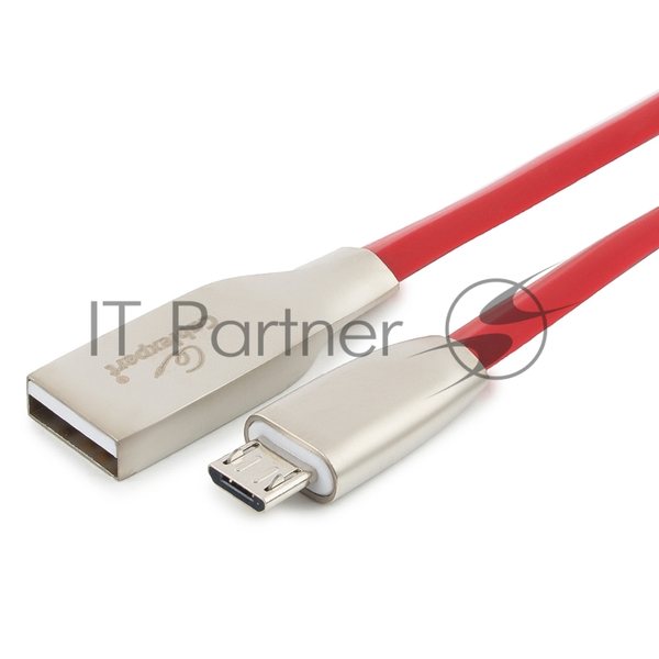 Кабель USB2.0 Cablexpert CC-G-mUSB01R-1M, AM/microB, серия Gold, длина 1м, красный, блистер