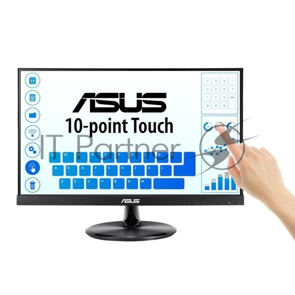 Монитор 21.5" ASUS VT229H IPS 1920x1080, 60 Гц, 5 мс, 16:9, 250 кд/м2, 1xHDMI, сенсорный, черный