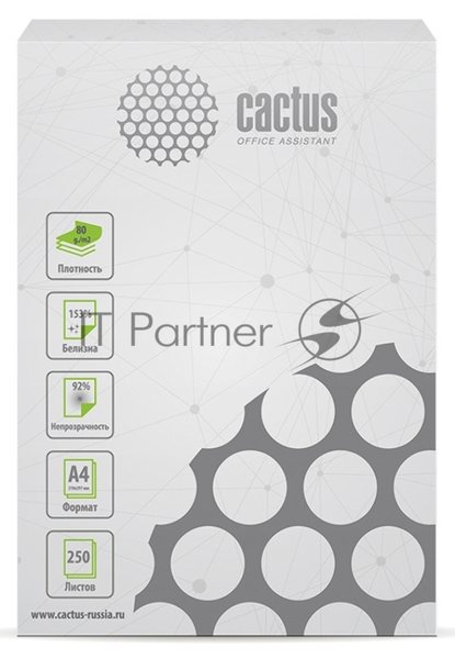 Бумага Cactus CS-OPB-A480250 класс B CS-OPB-A480250 A4/80г/м2/250л./белый CIE153% общего назначения(офисная)