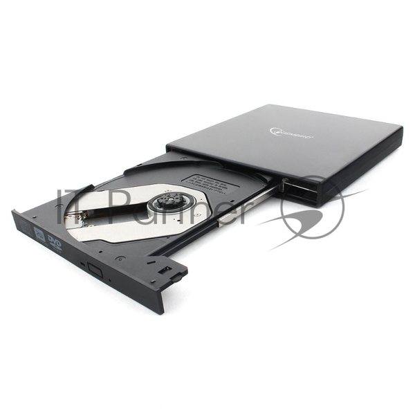 Оптический привод внешний с интерфейсом USB Gembird DVD-USB-02 пластик, черный