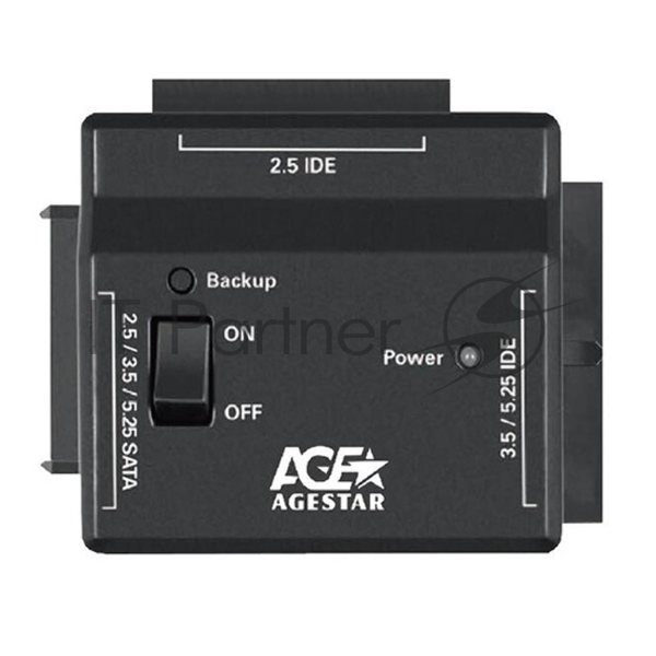 Универсальный переходник AgeStar для HDD 2.5"/3.5" FUBCP2 черный