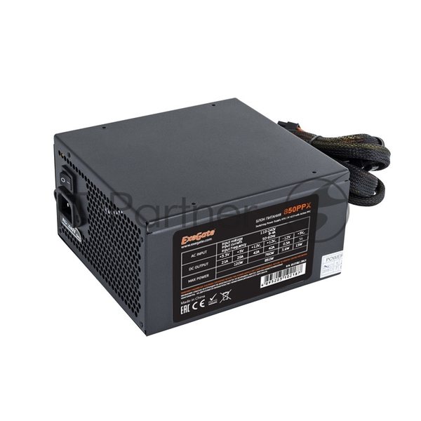 Блок питания ExeGate 850PPX (EX259613RUS-S), 850Вт, 140мм, модульный, черный