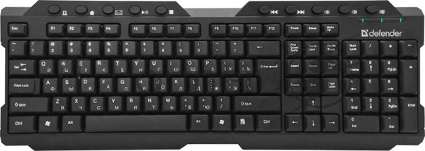 Клавиатура беспроводная Defender Element HB-195 RU USB черный