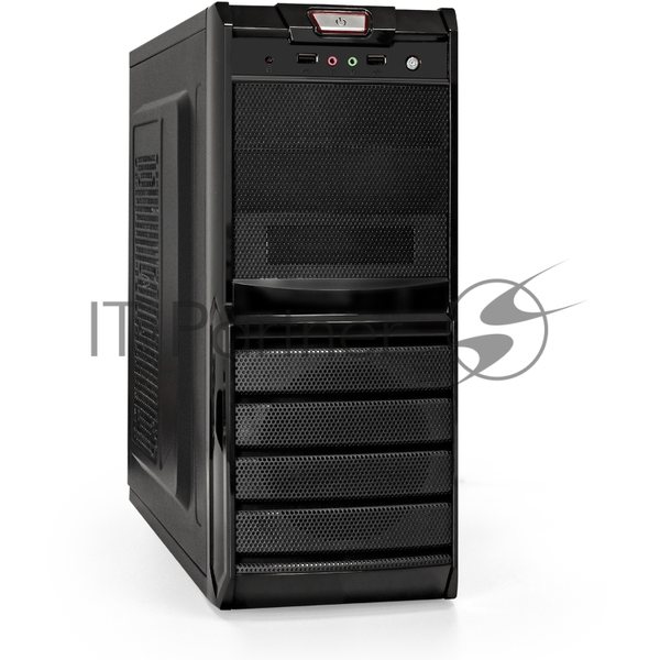 Компьютерный корпус ExeGate EX278396RUS Miditower ExeGate XP-329S Black, ATX, (XP400, Black,120мм), 2хUSB, Audio