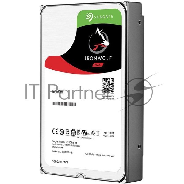 Жесткий диск Seagate Ironwolf ST12000VN0008, 12Tb SATA 6.0Gb/s, 7200 rpm, 256mb buffer, 3.5",для NAS