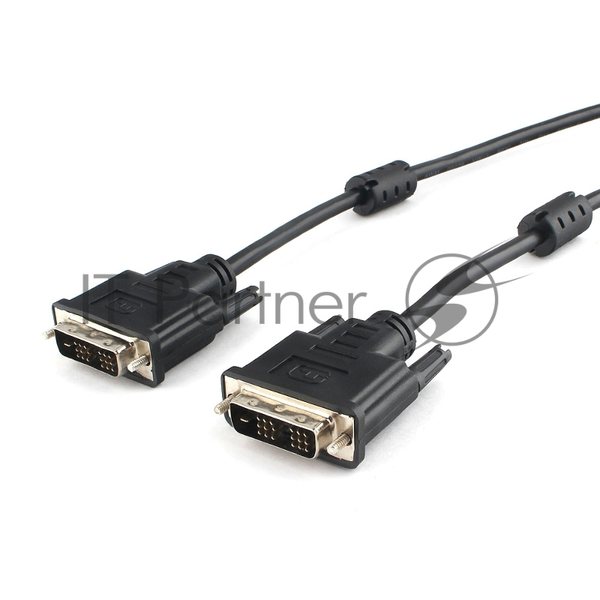 Кабель DVI-D single link Cablexpert CC-DVIL-BK-10, 19M/19M, 3.0м, CCS, черный, экран, феррит.кольца, пакет
