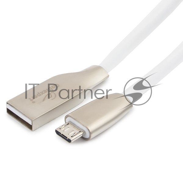 Кабель USB2.0 Cablexpert CC-G-mUSB01W-3M, AM/microB, серия Gold, длина 3м, белый, блистер