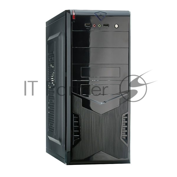 Компьютерный корпус Miditower ExeGate EX280387RUS CP-604 Black, ATX, (CP400W, 80мм), 2хUSB, Audio