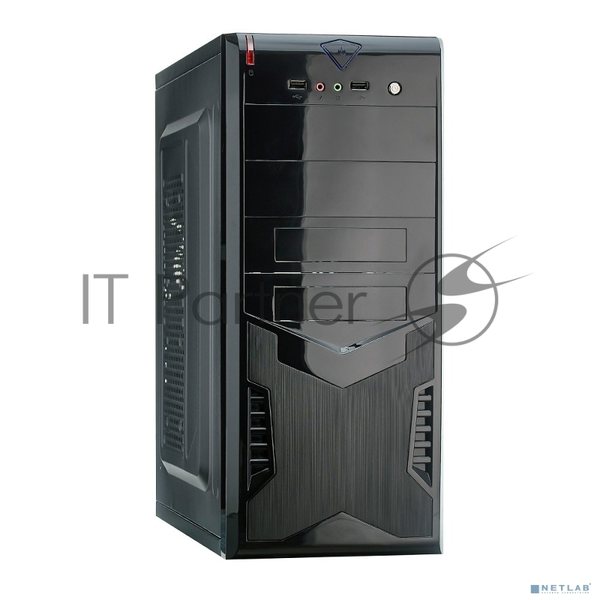 Компьютерный корпус ExeGate EX280388RUS Miditower ExeGate CP-604 Black, ATX, (CP450W, 80мм), 2хUSB, Audio