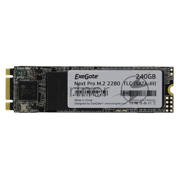 Накопитель SSD ExeGate NextPro UV500TS240, 240Gb, M.2 2280, SATA III, R/W 561/500