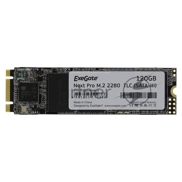 Накопитель SSD ExeGate NextPro UV500TS120, 120Gb, M.2, SATA 3, R/W 558/497