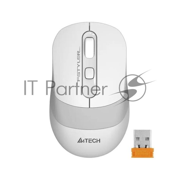 Мышь беспроводная A4Tech Fstyler FG10 белый/серый, 2000 dpi, радиоканал, USB, кнопки - 4