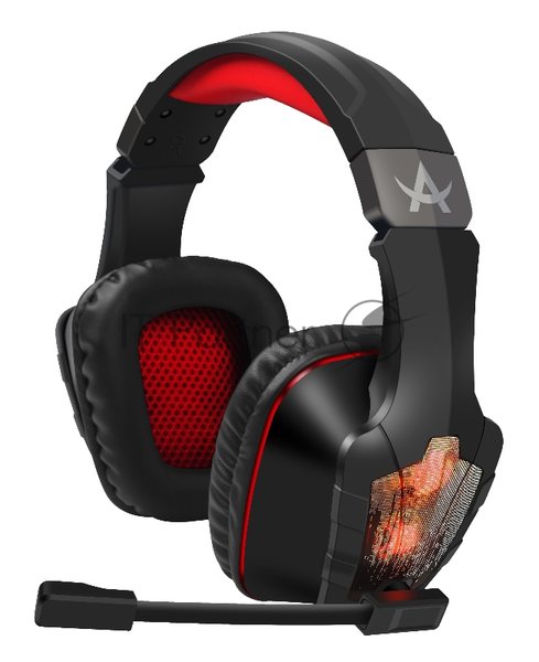Гарнитура QUMO Arsenal чёрный, проводная, USB, подсветка