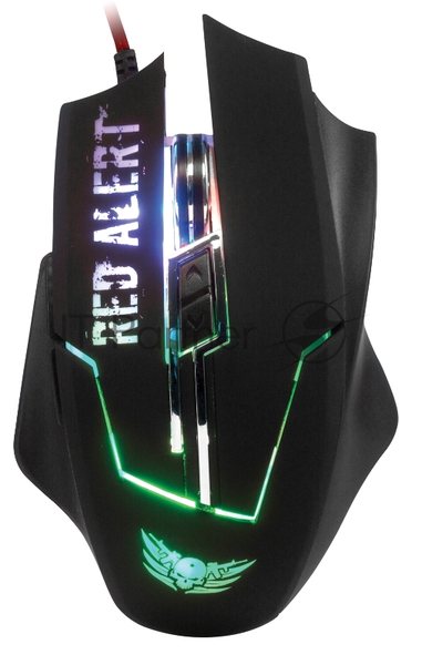 Мышь проводная Qumo Dragon War Red Alert черный, 2400 dpi, USB, кнопки - 7