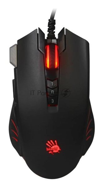 Мышь проводная A4Tech Bloody V9M черный, 4000 dpi, USB, кнопки - 9