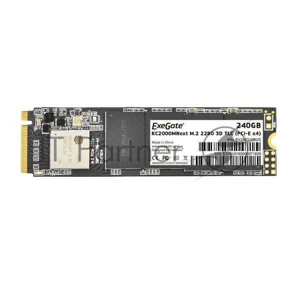 Накопитель SSD ExeGate Next KC2000TP240, 240Gb, M.2 2280, PCIe 3.0 x4, NVMe, R/W 1400/850