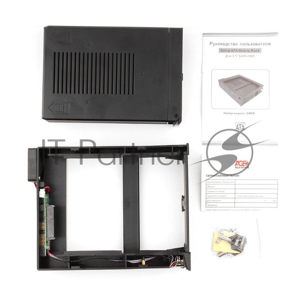 Салазки Mobile rack 3,5"" SATA I/II/III AgeStar SMRP (BLACK), черный