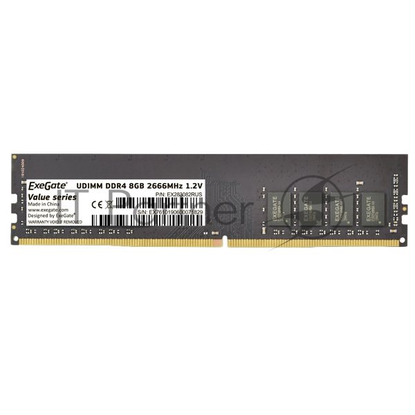 Оперативная память Exegate, DDR4, 8GB (1x8 GB), 2666 MHz, CL19, DIMM, OEM