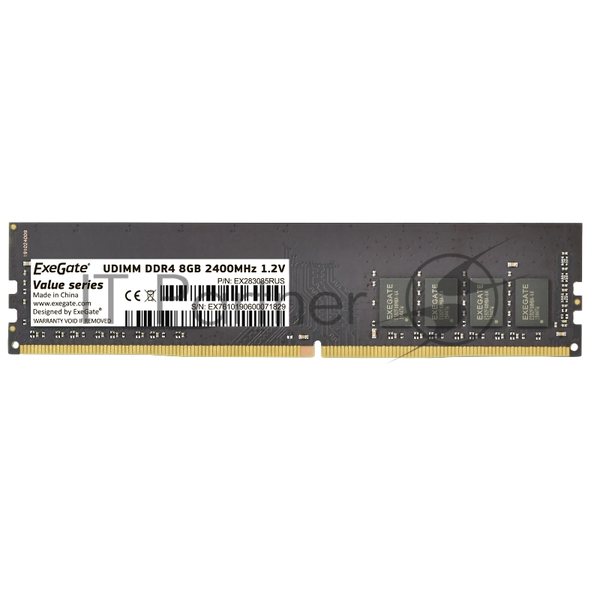 Оперативная память Exegate, DDR4, 8GB (1x8 GB), 2400 MHz, CL17, DIMM, OEM